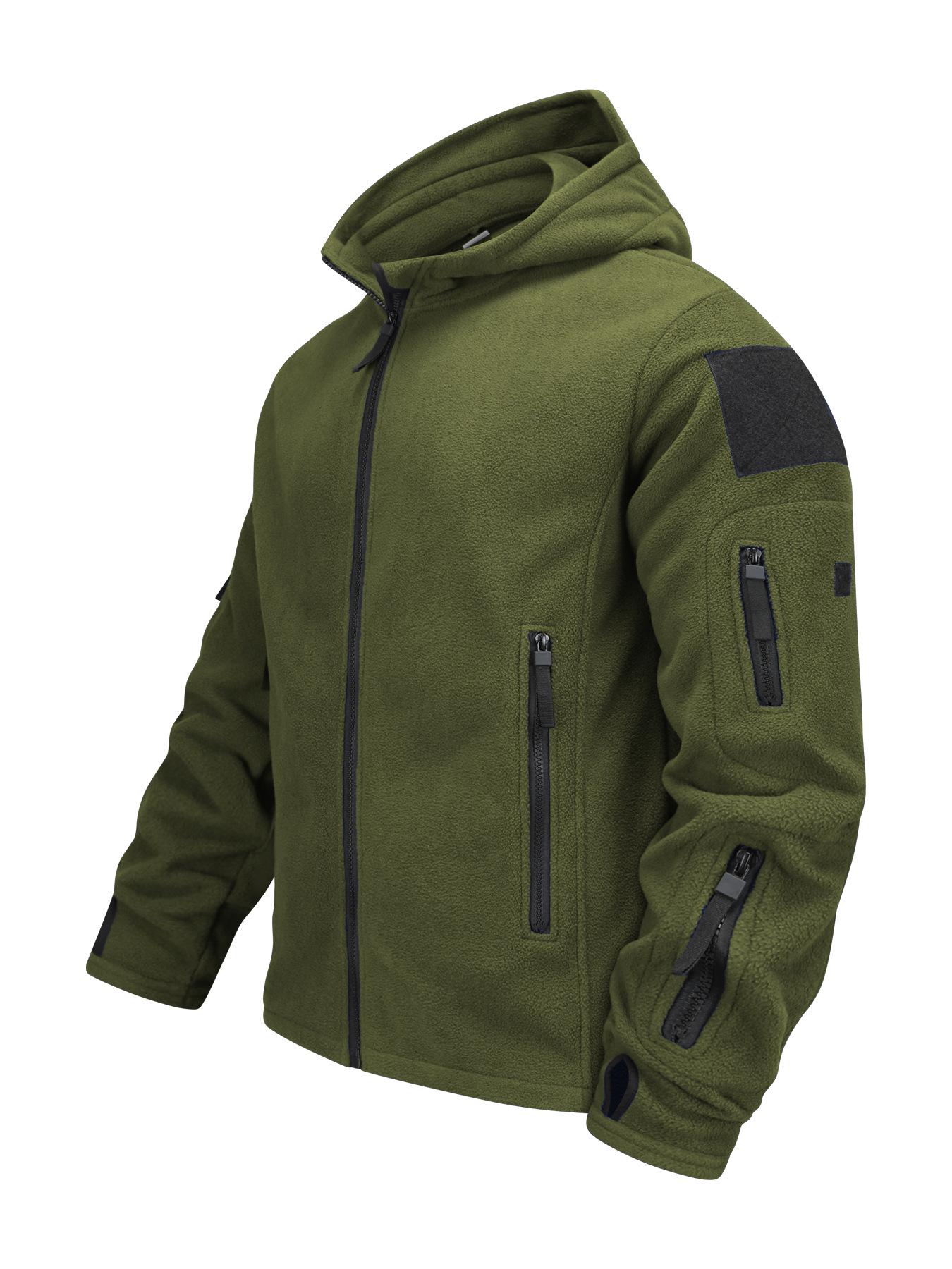 Men s Thickened Multi-pocket Solid Color Fleece Hooded Work Jacket XXXL армія зелений колір
Men s Thickened Multi-pocket Solid Color Fleece Hooded Work Jacket XXXL армія зелений колір