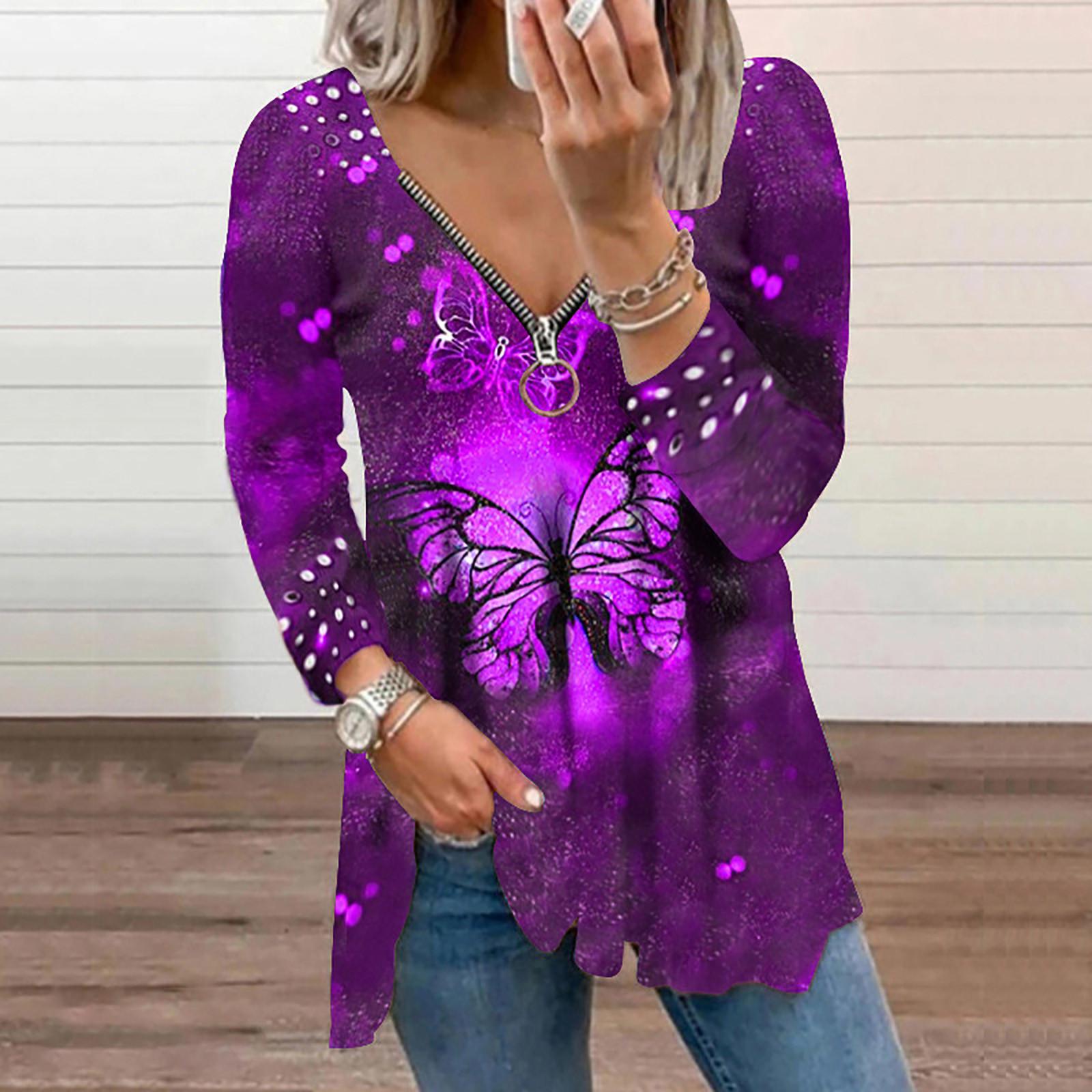 Women s Fashion Casual Print Long-sleeved Stitching V-neck Zipper Waist Loose Long T-shirt Top XXXXL фіолетовий
Women s Fashion Casual Print Long-sleeved Stitching V-neck Zipper Waist Loose Long T-shirt Top XXXXL фіолетовий