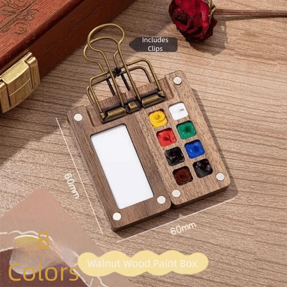 New High Quality 8 Grids Pocket Palette Walnut 15 Grids Mini Watercolor Set Portable Mini Size Wooden Watercolor Set Beginners
New High Quality 8 Grids Pocket Palette Walnut 15 Grids Mini Watercolor Set Portable Mini Size Wooden Watercolor Set Beginners