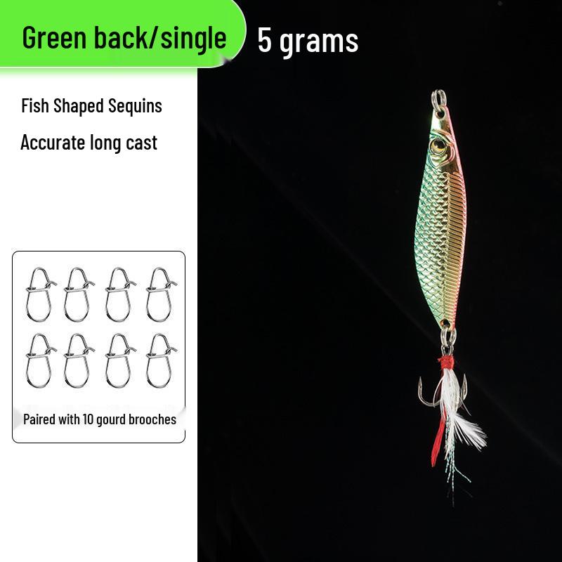 New Water Snake S-Shaped Long-Casting Spinner Lure Set - Fish-Shaped Iron Plate Bait for Fishing
New Water Snake S-Shaped Long-Casting Spinner Lure Set - Fish-Shaped Iron Plate Bait for Fishing