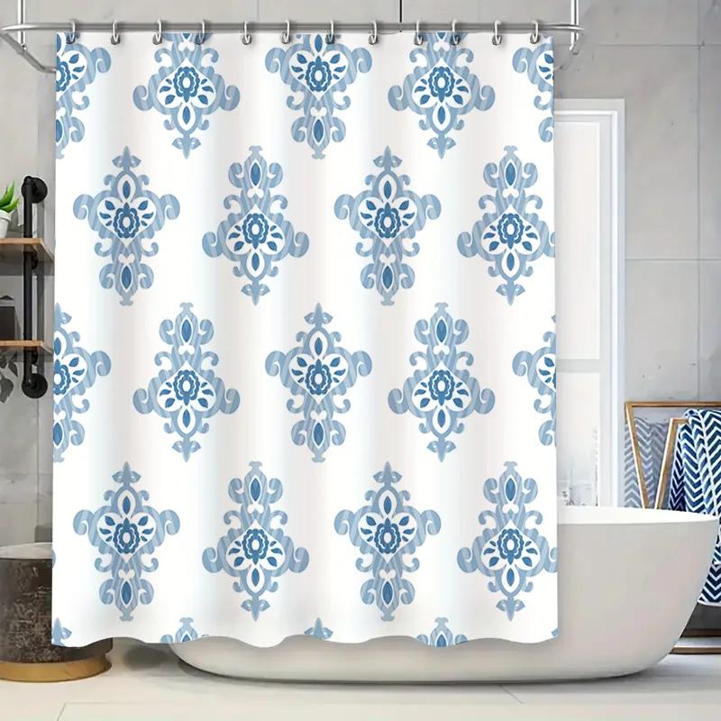 Blue Floral Shower Curtain Waterproof Bath Rug Decorative Home Decor Set Bathroom Shower Room Decorations For Kids Girls White B W60H190(CM)-1 Pcs
Blue Floral Shower Curtain Waterproof Bath Rug Decorative Home Decor Set Bathroom Shower Room Decorations For Kids Girls White B W60H190(CM)-1 Pcs