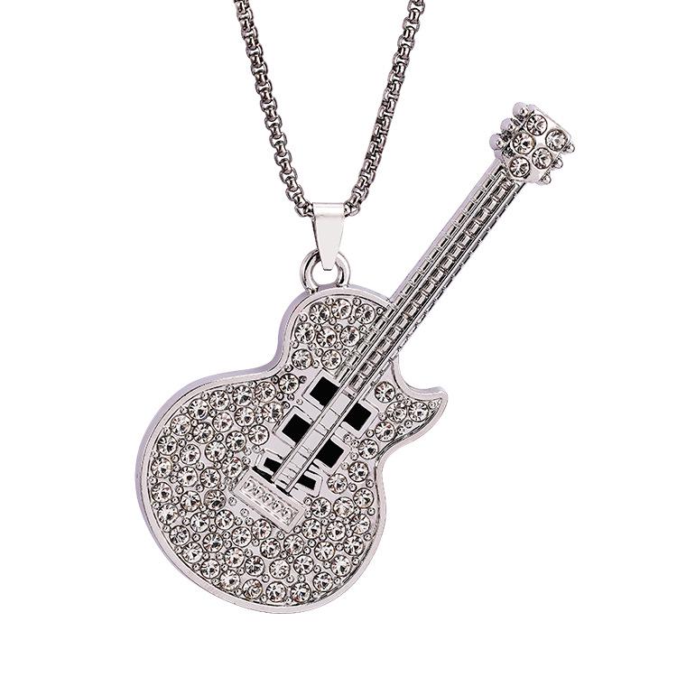 2025 Diamond Guitar Pendant Necklace: European & American Rock Style, Exaggerated, Long Chain Model 8160: Full Diamond Guitar, Chain Length 60cm
2025 Diamond Guitar Pendant Necklace: European & American Rock Style, Exaggerated, Long Chain Model 8160: Full Diamond Guitar, Chain Length 60cm