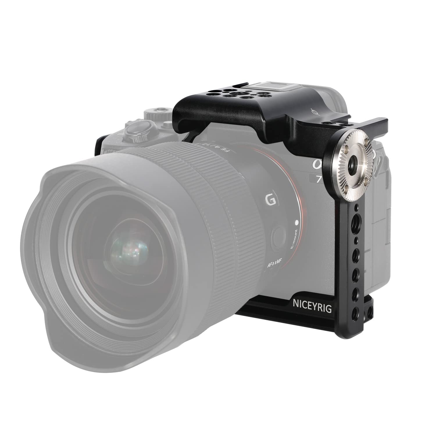 Niceyrig Full Camera Cage for Sony A7M4/Alpha 7R V/Alpha 7 IV/Alpha 7R IV/Alpha 7S III/Alpha 1 with Aluminum Alloy Quick Release Camera Plate -505
Niceyrig Full Camera Cage for Sony A7M4/Alpha 7R V/Alpha 7 IV/Alpha 7R IV/Alpha 7S III/Alpha 1 with Aluminum Alloy Quick Release Camera Plate -505