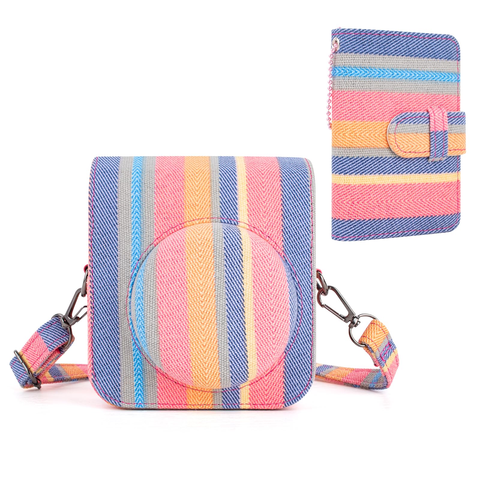 HIYQIN Instax Mini 12 Fujifilm Instax 12 Case and Set with 28 Photo Album Instax Mini 12 Camera Case with Shoulder Strap PU Leather Color Stripe
HIYQIN Instax Mini 12 Fujifilm Instax 12 Case and Set with 28 Photo Album Instax Mini 12 Camera Case with Shoulder Strap PU Leather Color Stripe