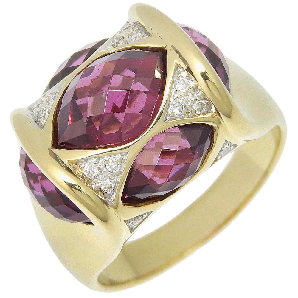 Ring K18 yellow gold/diamond/amethyst #7.0(US Size) 10.5g Women Used
Ring K18 yellow gold/diamond/amethyst #7.0(US Size) 10.5g Women Used