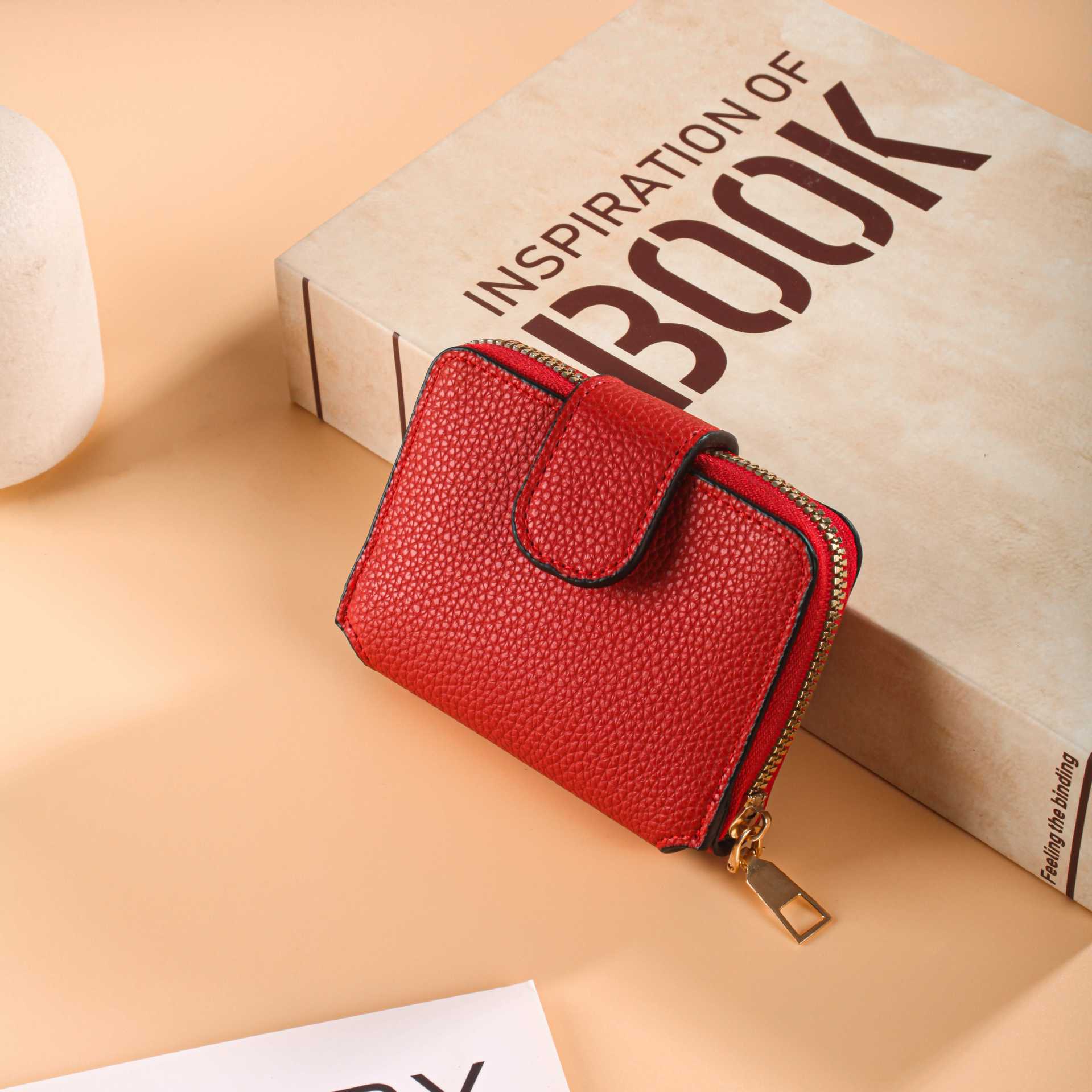 Solid Color lychee Pattern Women s Wallet With Makeup Mirror multi-slot Coin Purse Double-layer Zipper bag ID card holder wallet
Solid Color lychee Pattern Women s Wallet With Makeup Mirror multi-slot Coin Purse Double-layer Zipper bag ID card holder wallet