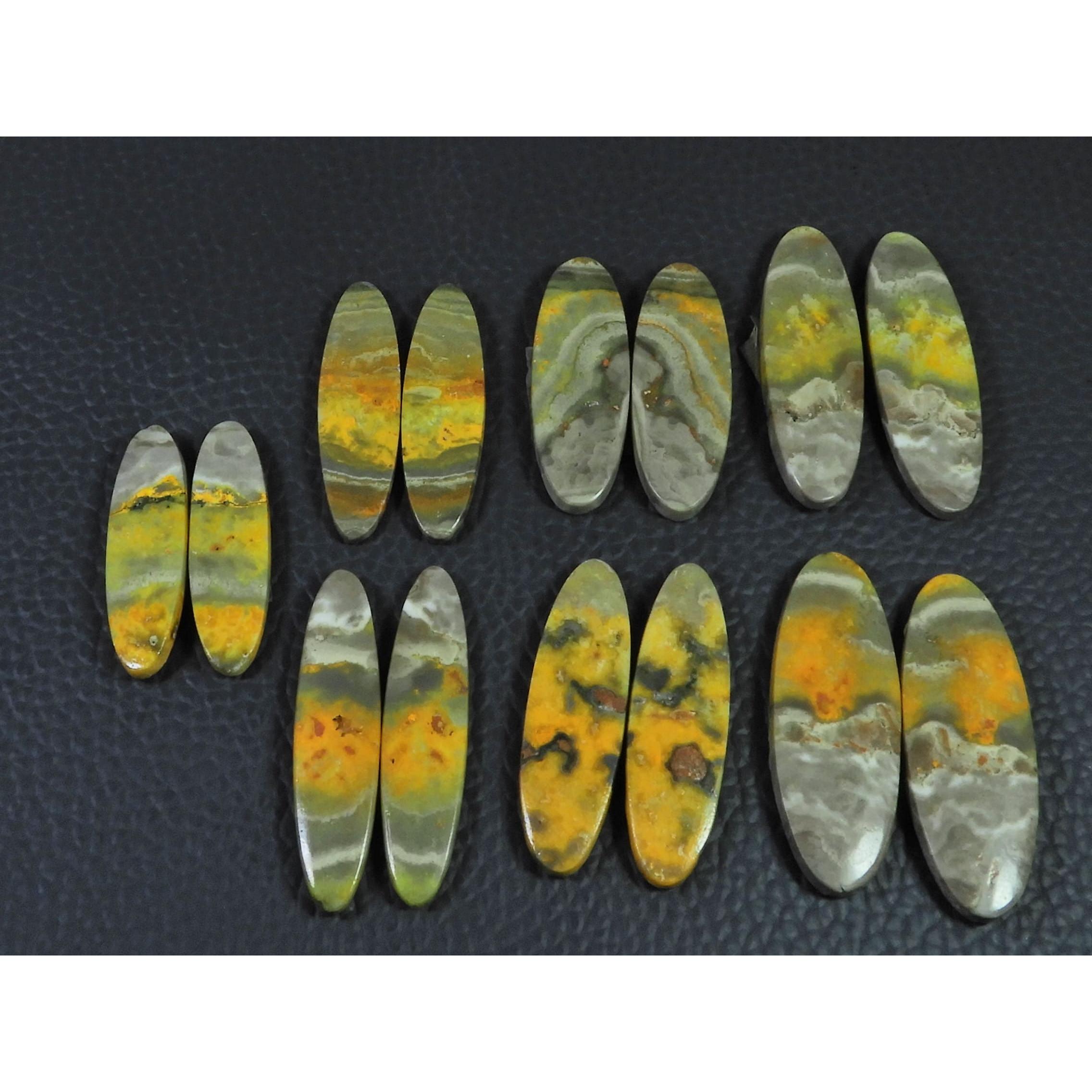150Cts.Natural Bumble Bee Jasper Matched Pair Oval Loose Gemstone 07Pair Lot C-2207
150Cts.Natural Bumble Bee Jasper Matched Pair Oval Loose Gemstone 07Pair Lot C-2207