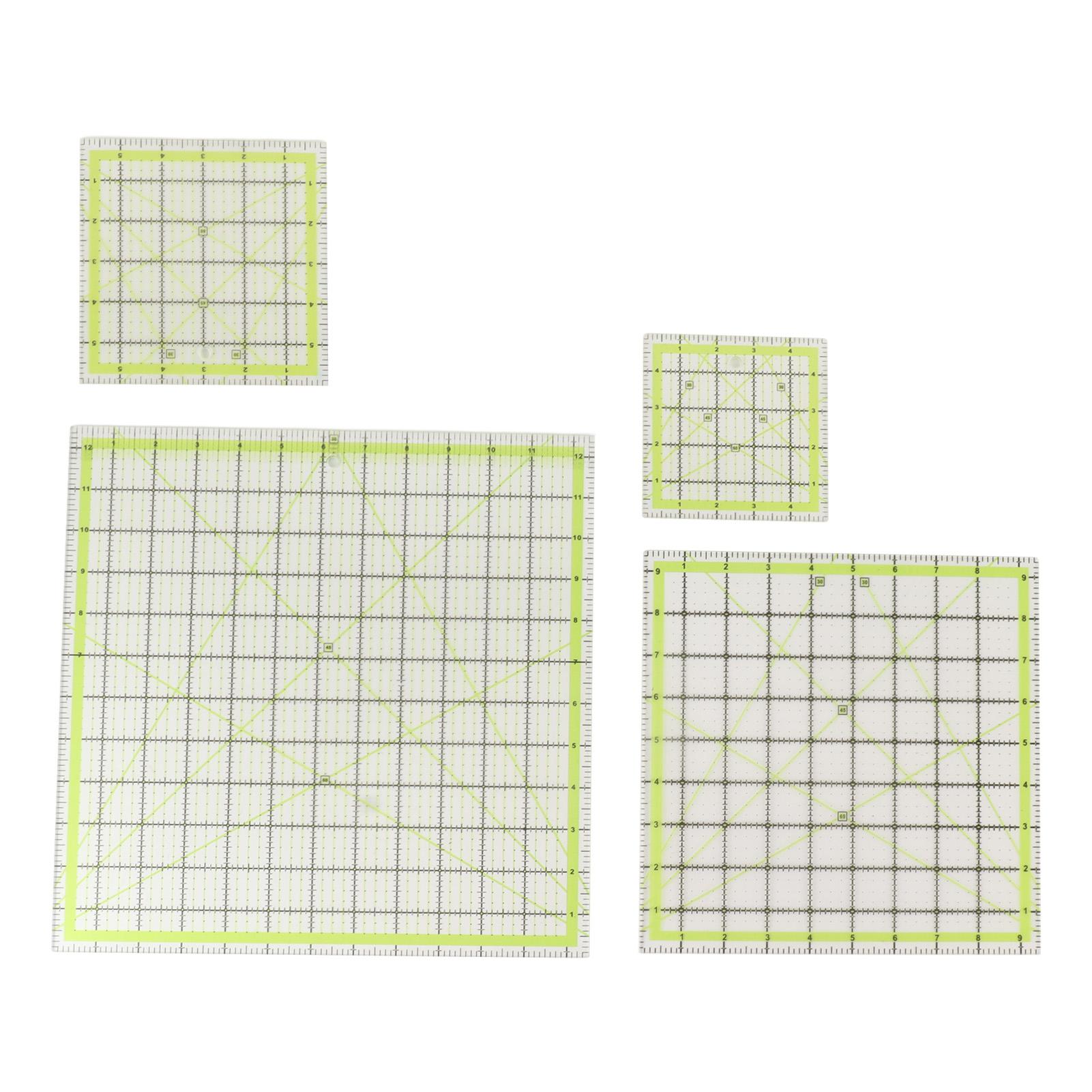 4pcs Acrylic Quilting Ruler Quadrate Grid Lines Double Color Clear Ironing Ruler for Cutting Fabric
4pcs Acrylic Quilting Ruler Quadrate Grid Lines Double Color Clear Ironing Ruler for Cutting Fabric
