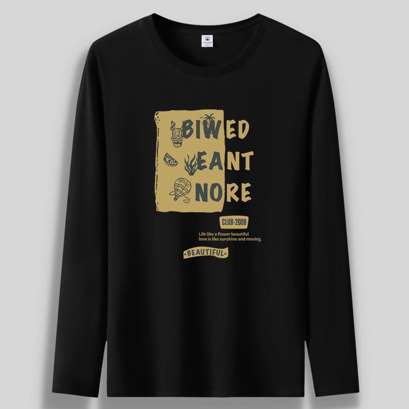 Осенне-зимняя модная мужская футболка большого размера с длинными рукавами из чистого хлопка, повседневная мужская толстовка S-5XL S чёрный
Осенне-зимняя модная мужская футболка большого размера с длинными рукавами из чистого хлопка, повседневная мужская толстовка S-5XL S чёрный