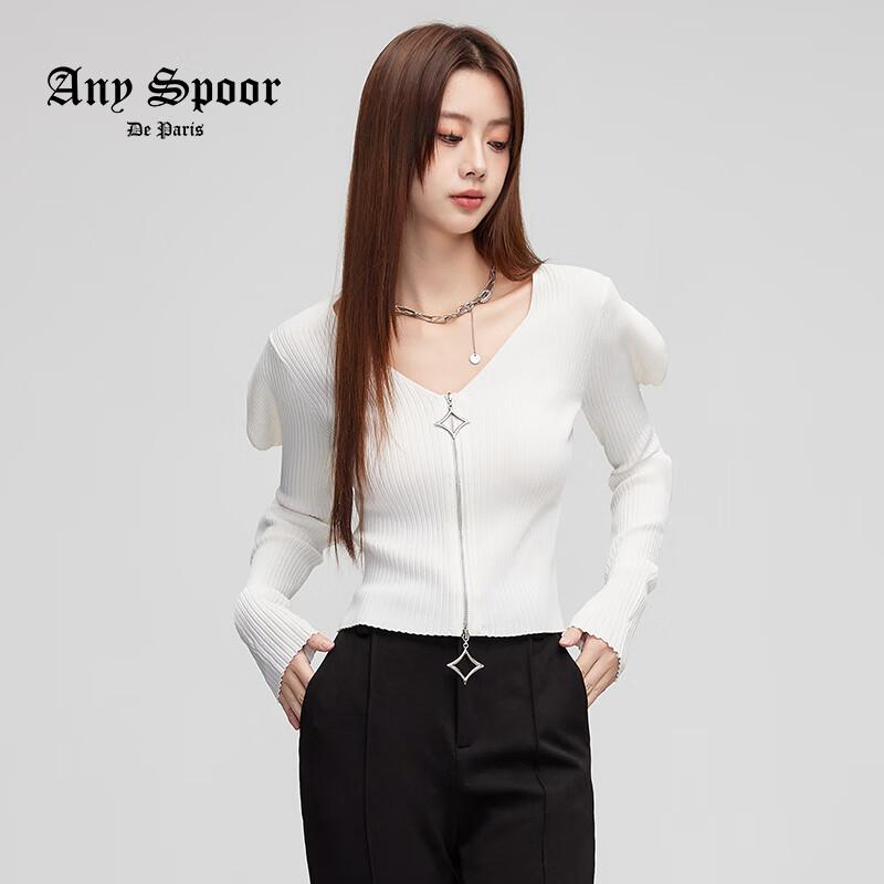 ANY SPOOR Women s Zipper V-Neck Knit Cardigan S
ANY SPOOR Women s Zipper V-Neck Knit Cardigan S