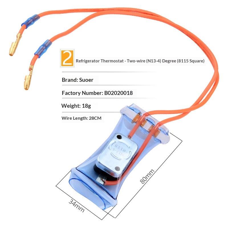 1Pcs Refrigerator Defrost Thermostat N12-5 Action Ac250V 10A Bimetal Defrost Thermostat Temperature Control Short Line 11Cm
1Pcs Refrigerator Defrost Thermostat N12-5 Action Ac250V 10A Bimetal Defrost Thermostat Temperature Control Short Line 11Cm