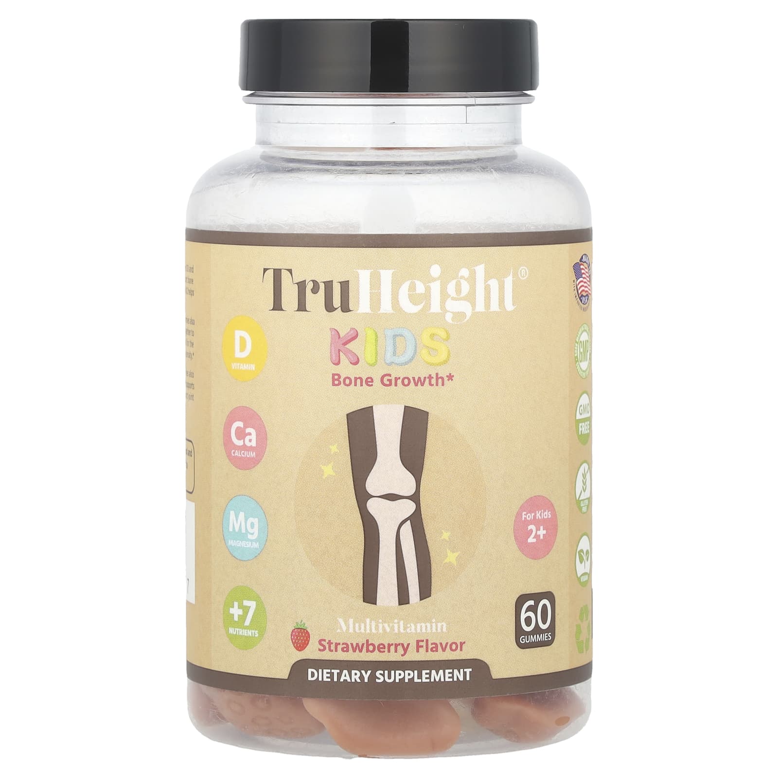 TruHeight, для дітей, жуйки для росту кісток, для дітей старше 2 років, полуниця, 60 жуйок
TruHeight, для дітей, жуйки для росту кісток, для дітей старше 2 років, полуниця, 60 жуйок