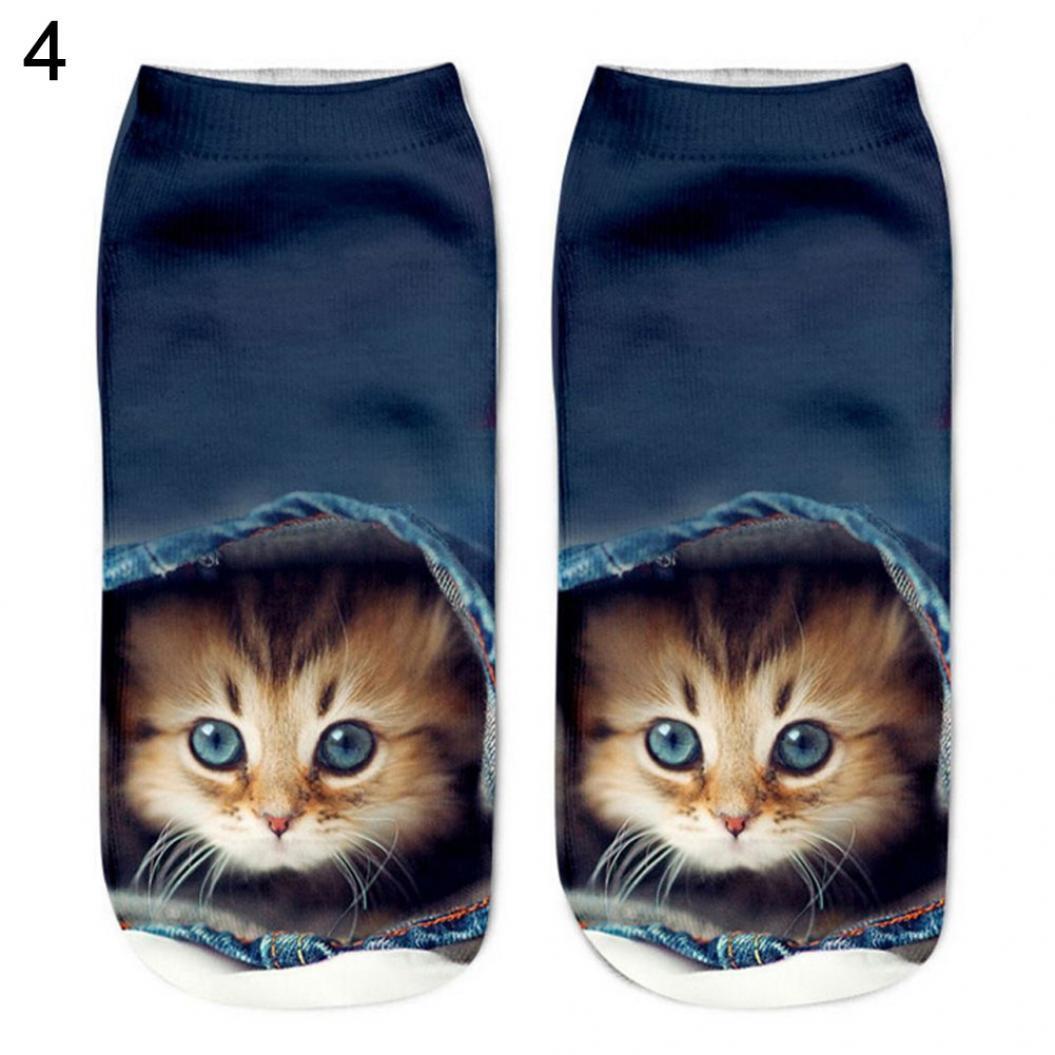 Женские и мужские модные повседневные мягкие носки до щиколотки с милыми животными и 3D принтом кота
Женские и мужские модные повседневные мягкие носки до щиколотки с милыми животными и 3D принтом кота