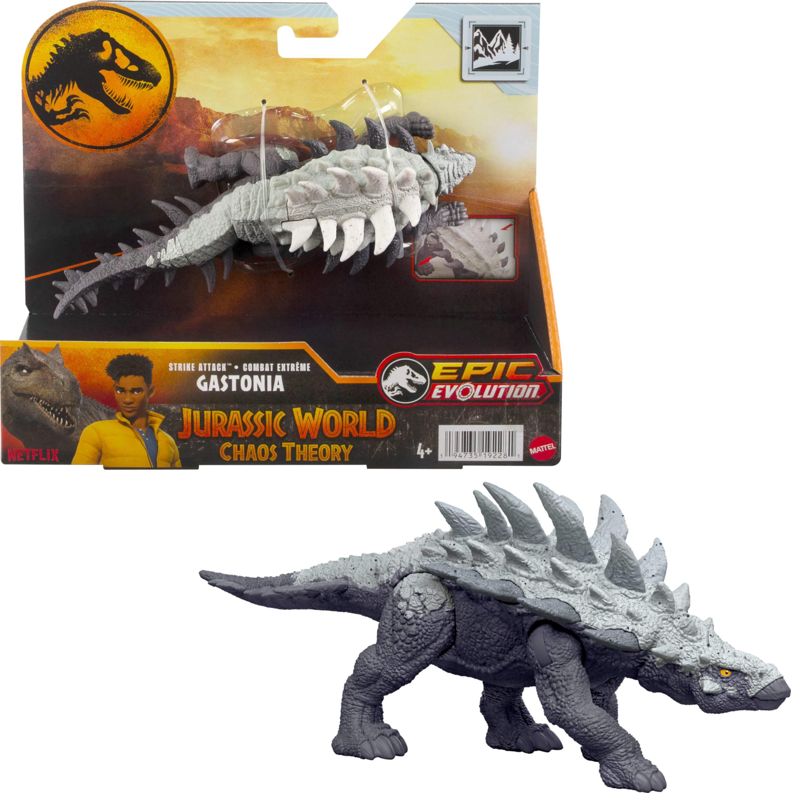 Mattel Jurassic World Strike Attack Динозавр Игрушка с одиночным ударом и подвижными суставами Фигурка Гастонии с цифровой игрой
Mattel Jurassic World Strike Attack Динозавр Игрушка с одиночным ударом и подвижными суставами Фигурка Гастонии с цифровой игрой