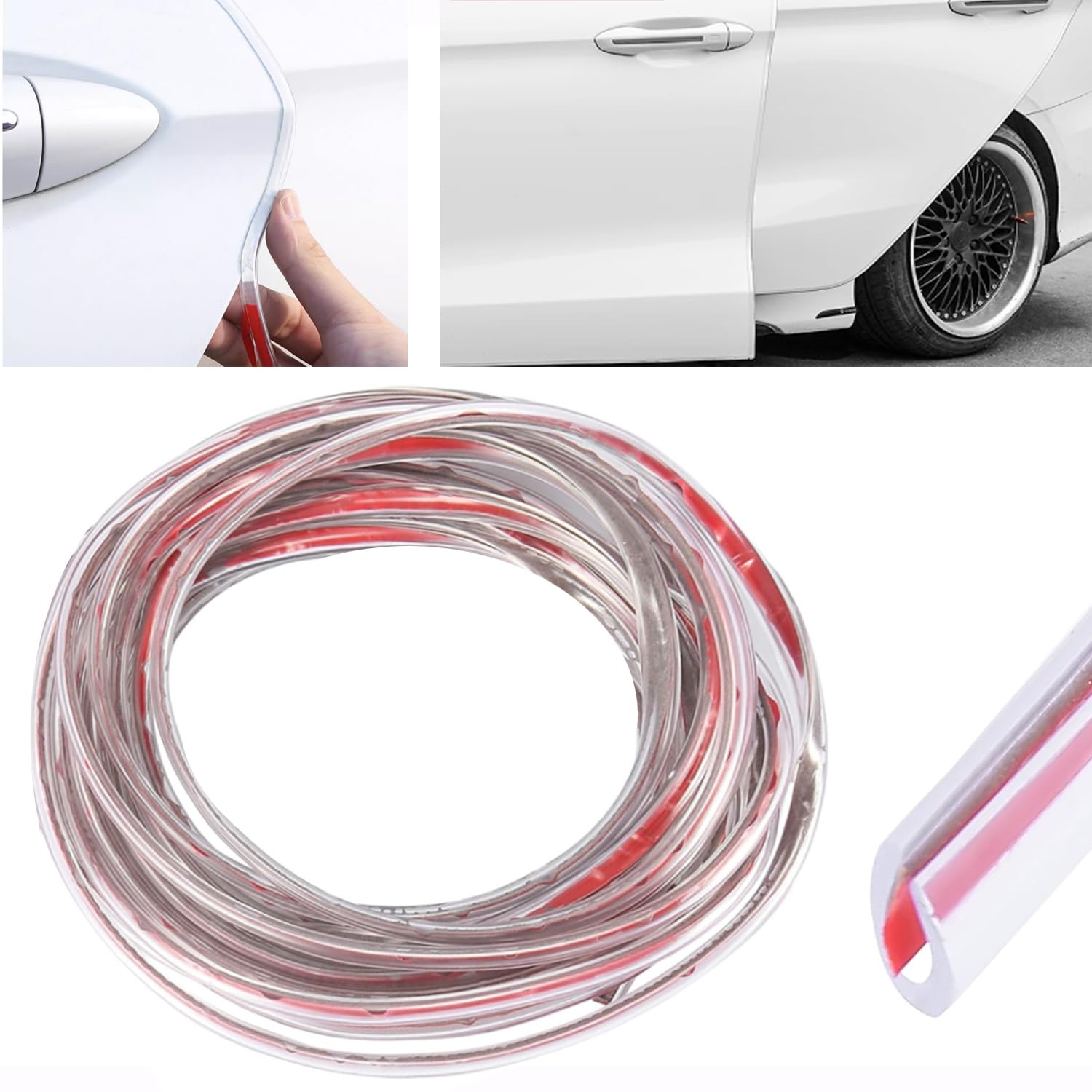 CTRICALVER Car Door Edge Protector, 5M Car Edge Trim Seal Protector U Shape Car Protection Door Edge Guard Fit Most Cars (Transparent)
CTRICALVER Car Door Edge Protector, 5M Car Edge Trim Seal Protector U Shape Car Protection Door Edge Guard Fit Most Cars (Transparent)