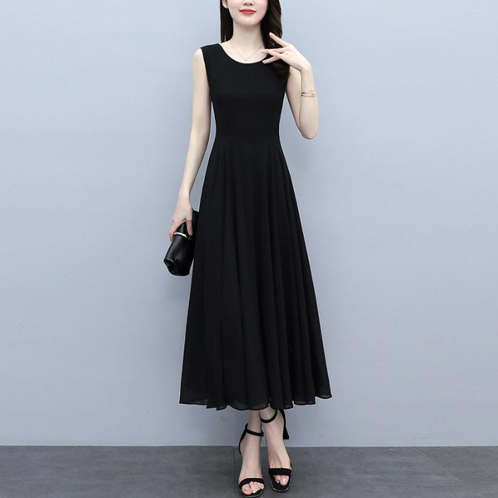 Large size black large pendulum long dress, children s summer new temperament waist and thin sleeveless dress L чёрный
Large size black large pendulum long dress, children s summer new temperament waist and thin sleeveless dress L чёрный