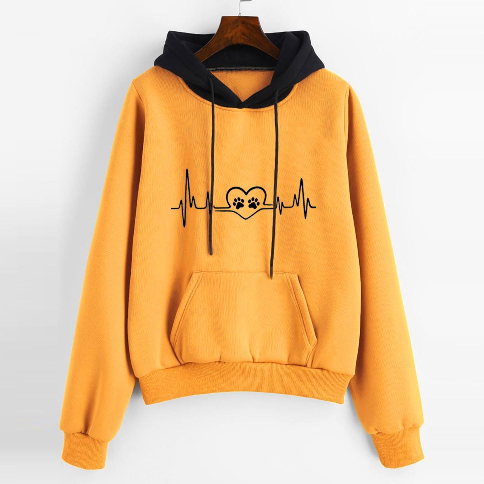 Women Fashion Long Sleeve Electrocardiogram Print Hoodie Pullover Top Sweatshirt S жовтий
Women Fashion Long Sleeve Electrocardiogram Print Hoodie Pullover Top Sweatshirt S жовтий