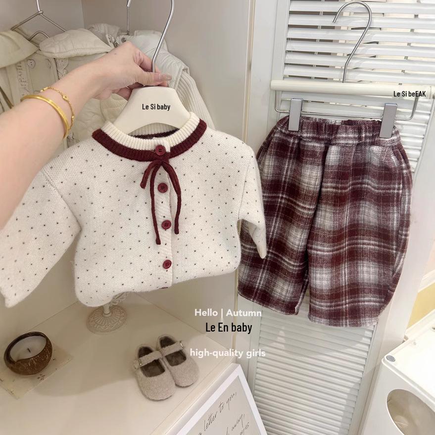 Комплект кардигана и брюк Leen Kids Heart в горошек, вязаный кардиган и брюки на флисовой подкладке в клетку для девочек 80 cm
Комплект кардигана и брюк Leen Kids Heart в горошек, вязаный кардиган и брюки на флисовой подкладке в клетку для девочек 80 cm