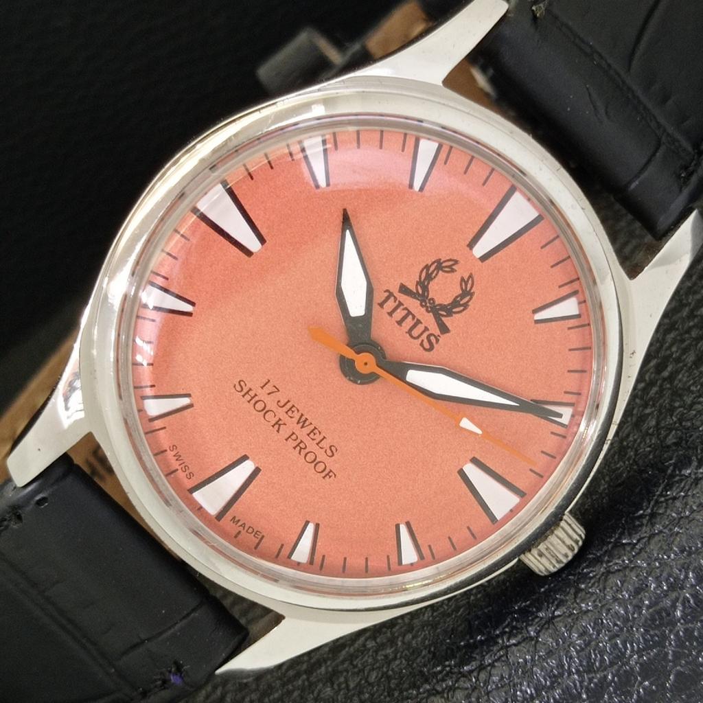 SWISS MENS REFURBISHED VINTAGE TITUS HAND-WINDING PEACH DIAL WATCH a500058-2 R151a-a500058
SWISS MENS REFURBISHED VINTAGE TITUS HAND-WINDING PEACH DIAL WATCH a500058-2 R151a-a500058
