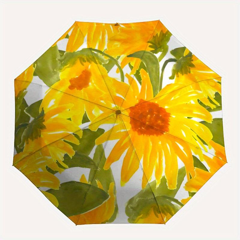 1pc Sunflower Print Folding Umbrella With Excellent UV Protection, 8 Ribs Casual Durable Lightweight Portable Travelling Umbrella For Men &
1pc Sunflower Print Folding Umbrella With Excellent UV Protection, 8 Ribs Casual Durable Lightweight Portable Travelling Umbrella For Men &