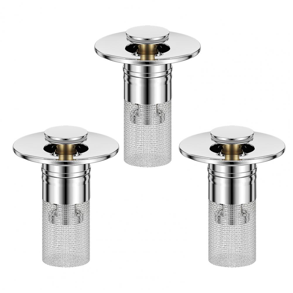 3/6Pcs Bathroom Sink Stopper Stainless Steel Anti-Blocking Pop-up Sink Drain Filter Innovative 2-in-1 Design Drain Filter
3/6Pcs Bathroom Sink Stopper Stainless Steel Anti-Blocking Pop-up Sink Drain Filter Innovative 2-in-1 Design Drain Filter