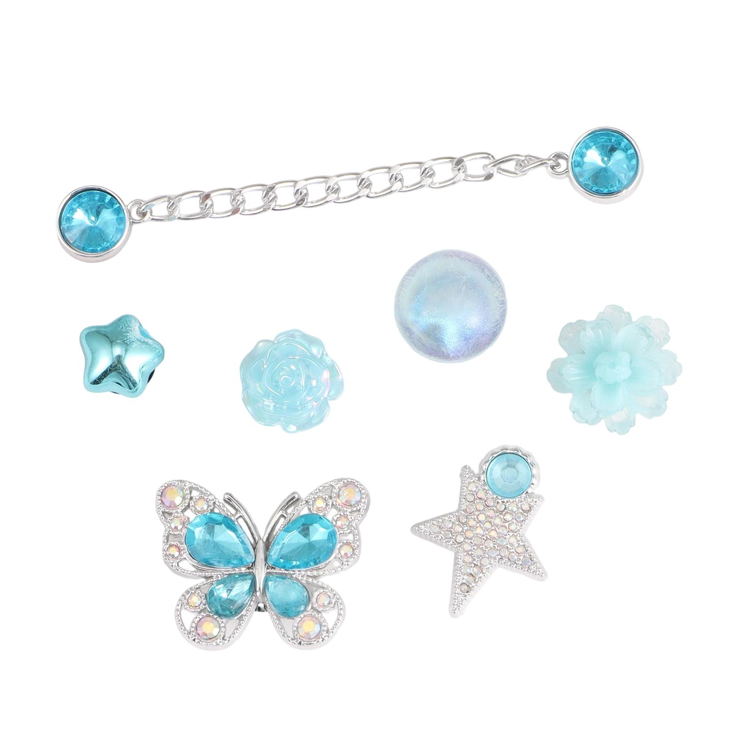 Blue Butterfly Star Croc Charms Set for Mom & Son, Boys Rhinestone Shoe Charms Cool Aesthetic Decor for Clogs Sandals
Blue Butterfly Star Croc Charms Set for Mom & Son, Boys Rhinestone Shoe Charms Cool Aesthetic Decor for Clogs Sandals