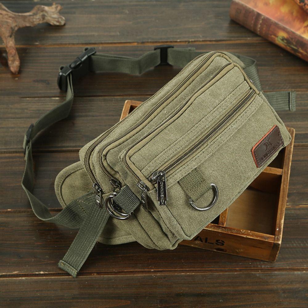 Multi-Function Multilayer Waist Packs Large Capacity Fanny Pack Casual Canvas Chest Bag Unisex зелений
Multi-Function Multilayer Waist Packs Large Capacity Fanny Pack Casual Canvas Chest Bag Unisex зелений