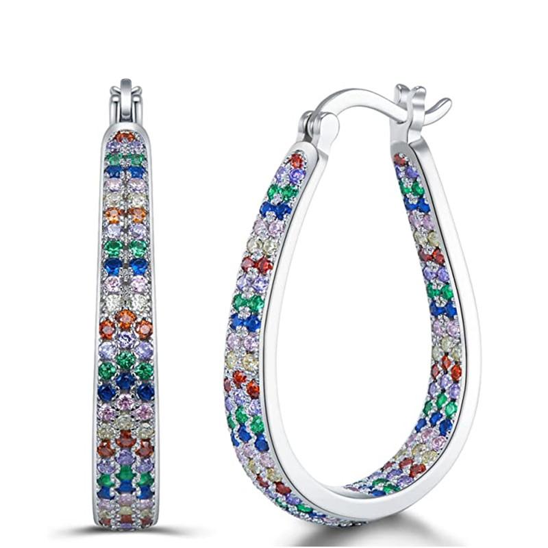 Huitan New Colorful CZ Hoop Earrings Fashion Luxury Women s Earrings Daily Wear Lovely Accessories Statement Zircon Drop Ship
Huitan New Colorful CZ Hoop Earrings Fashion Luxury Women s Earrings Daily Wear Lovely Accessories Statement Zircon Drop Ship