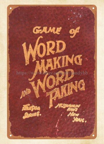 mcloughlin game word making card game metal tin sign wall home tavernAluminum 20x30cm(7.8x11.8inch)
mcloughlin game word making card game metal tin sign wall home tavernAluminum 20x30cm(7.8x11.8inch)