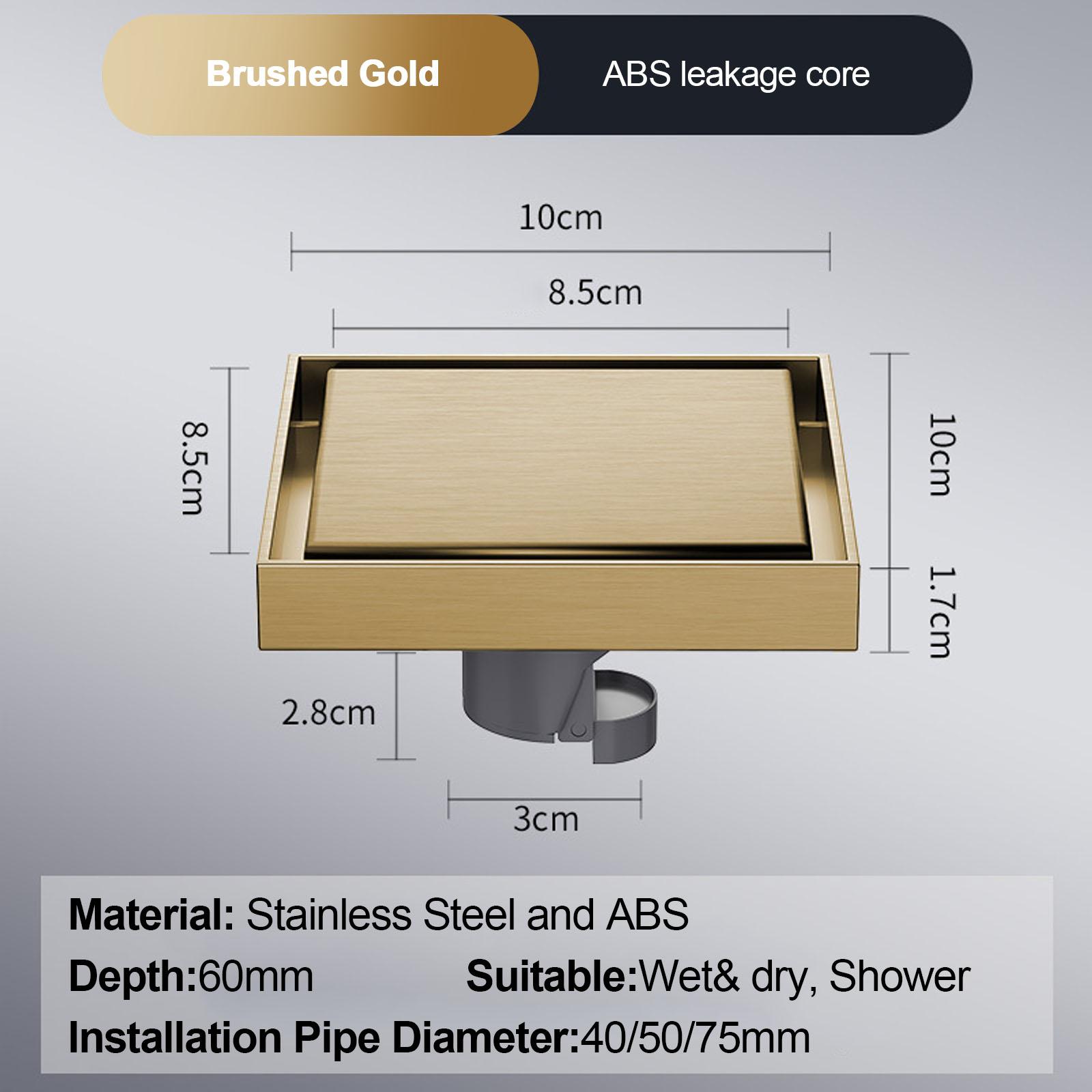Foot Floor Drain 10*10cm Anti-odor Bath Drains Deodorization Square DIY Black Shower Filter Plug Cover Pipe 304 Stainless Steel 10x10cm
Foot Floor Drain 10*10cm Anti-odor Bath Drains Deodorization Square DIY Black Shower Filter Plug Cover Pipe 304 Stainless Steel 10x10cm