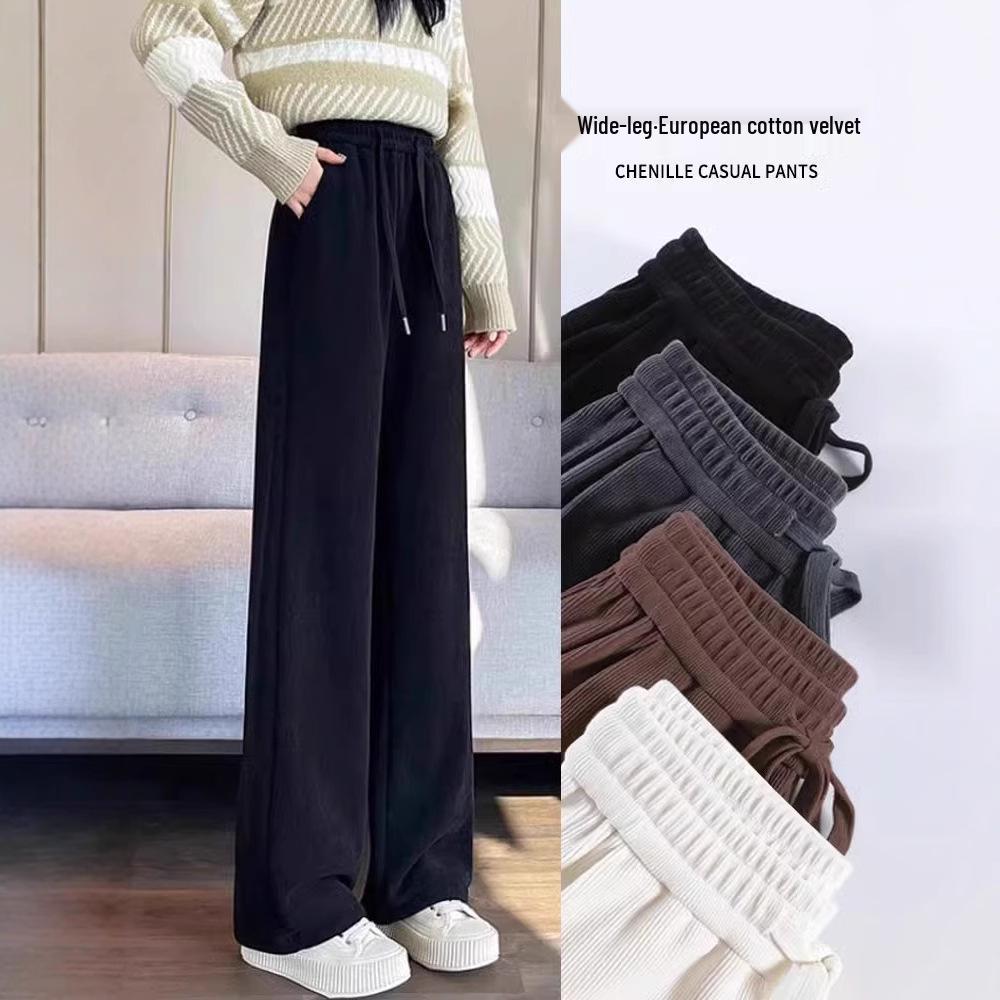 Women s High-Waisted Fleece-Lined Chenille Wide-Leg Pants for Autumn & Winter XXL: 141-160 catties
Women s High-Waisted Fleece-Lined Chenille Wide-Leg Pants for Autumn & Winter XXL: 141-160 catties