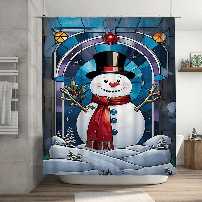 Tuniu Charming Snowman Winter Holiday Bathroom Shower Curtain Festive Fun Decor Waterproof Fabric W60H190(CM)-1 Pcs
Tuniu Charming Snowman Winter Holiday Bathroom Shower Curtain Festive Fun Decor Waterproof Fabric W60H190(CM)-1 Pcs