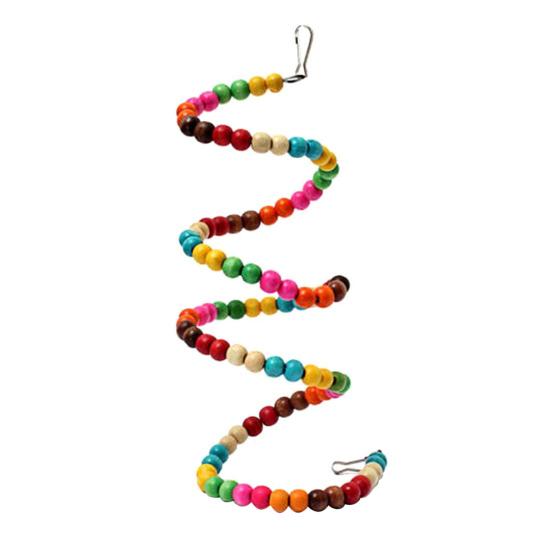 Parrot Bites Toy Fuuny Wear-resistant Spiral Ladder Wood Beads Bird Swing for Home 100cm
Parrot Bites Toy Fuuny Wear-resistant Spiral Ladder Wood Beads Bird Swing for Home 100cm