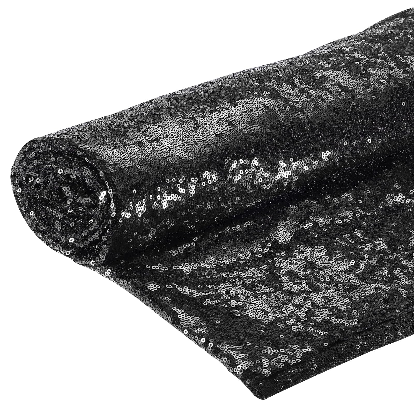 DMiotech 4 ярда Черный Блестящий Переливающийся Блеск 5 футов DIY Шитье для Платьев Ткань, Сетка, Широкий, Скатерти, Фоны, Одежда, чёрный