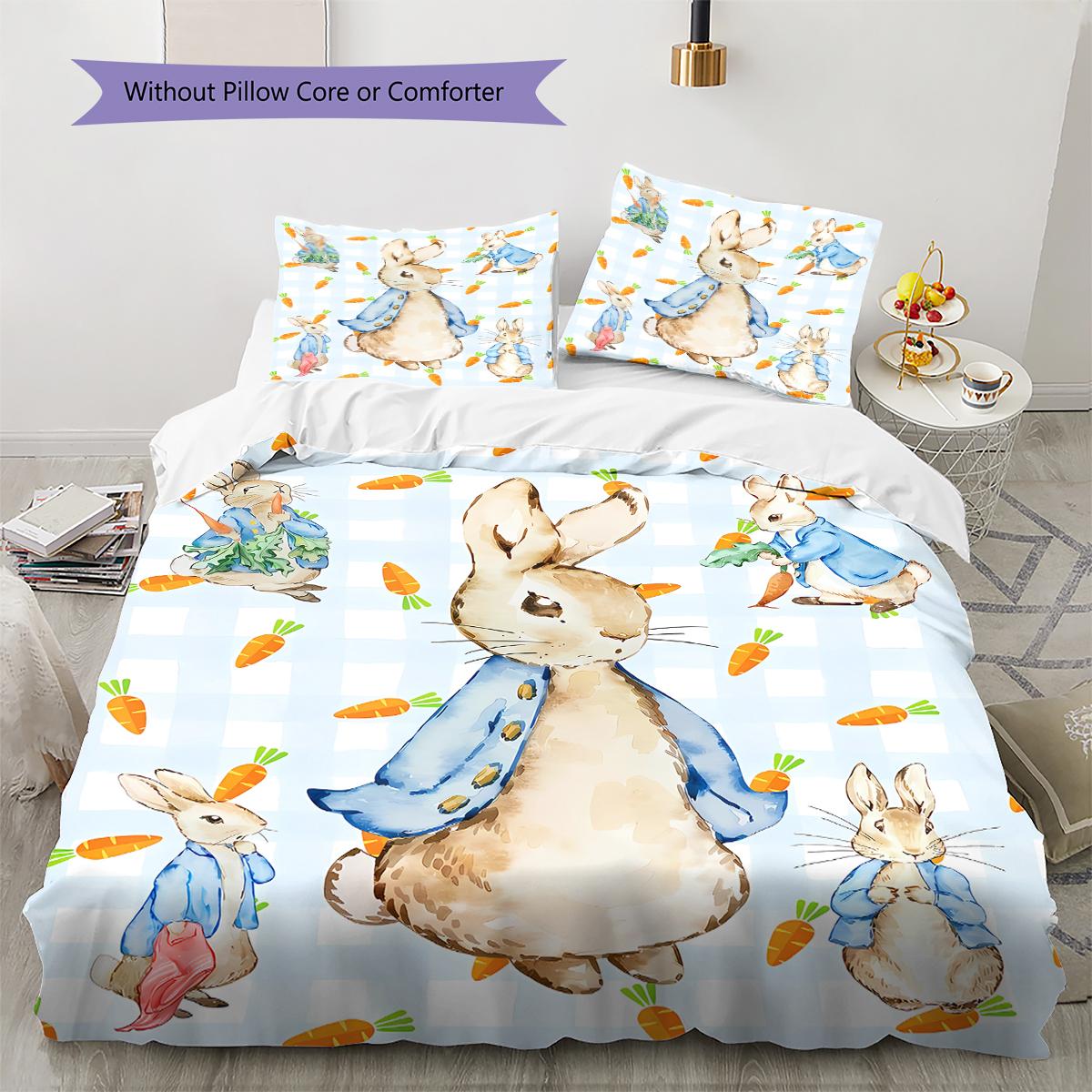 Peter Rabbit Pattern Bedding,Quilt Set Quilt Cover Pillowcase Home Birthday Gift (1 * duvet cover + 2 * pillowcase, without core) 200x200cm
Peter Rabbit Pattern Bedding,Quilt Set Quilt Cover Pillowcase Home Birthday Gift (1 * duvet cover + 2 * pillowcase, without core) 200x200cm