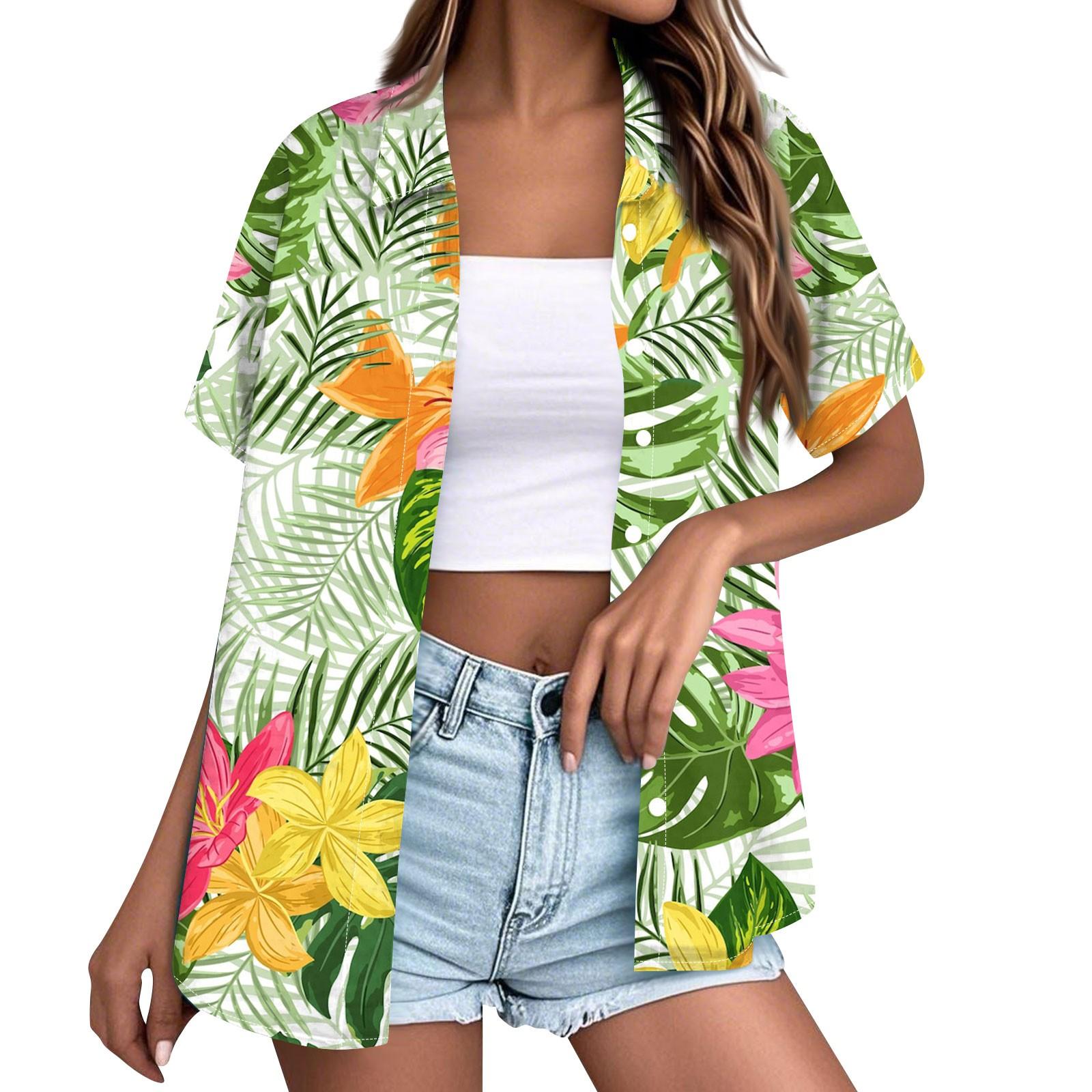 Женская модная повседневная гавайская блузка с коротким рукавом и лацканами на пуговицах L
Женская модная повседневная гавайская блузка с коротким рукавом и лацканами на пуговицах L