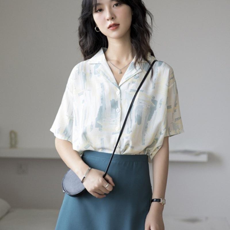 Printed Style Women s Shirt Summer Loose Thin Turndown Collar Button Up Ladies Shirts Fashionable Famale Minimalist Style Casual Top XL
Printed Style Women s Shirt Summer Loose Thin Turndown Collar Button Up Ladies Shirts Fashionable Famale Minimalist Style Casual Top XL