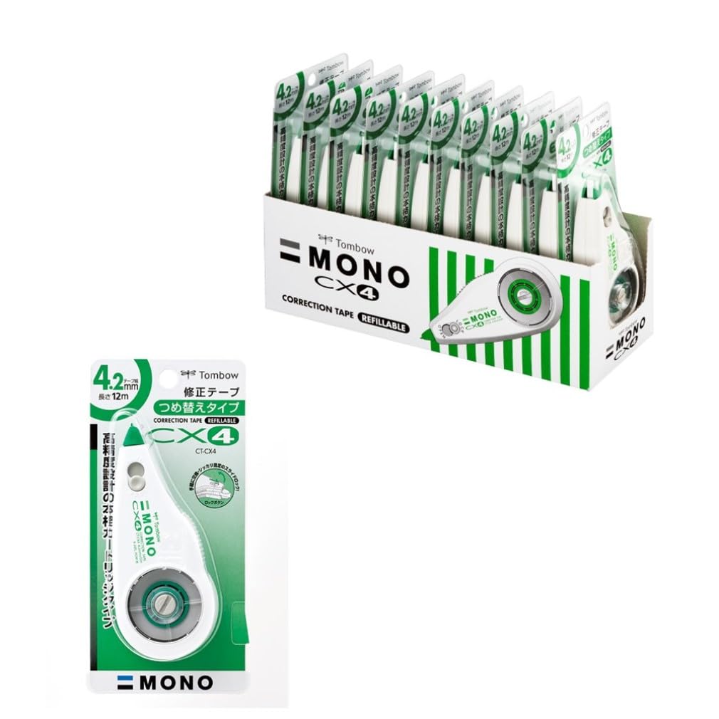 Лента для коррекции карандаша Tombow MONO Mono CX сменный стержень 12 м 10 шт. 4,2 мм CT-CX4-10P
Лента для коррекции карандаша Tombow MONO Mono CX сменный стержень 12 м 10 шт. 4,2 мм CT-CX4-10P