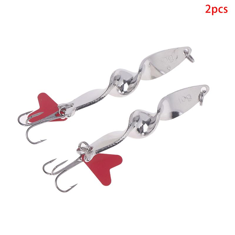 2Pcs Gold Silver 10/14/21/28g Rotating Metal Spinner Spoon Fishing Lure Baits For Trout Pike Fishing Fish Treble Hook Tackle
2Pcs Gold Silver 10/14/21/28g Rotating Metal Spinner Spoon Fishing Lure Baits For Trout Pike Fishing Fish Treble Hook Tackle