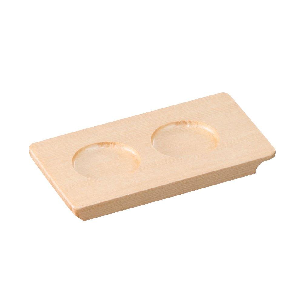 Yamako Sake Tasting Tray (White Wood) 2-Cavity, Made in Japan, 16248
Yamako Sake Tasting Tray (White Wood) 2-Cavity, Made in Japan, 16248