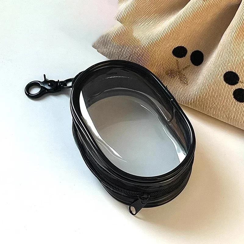 Black PVC Round Transparent Cosmetic Bag Jewelry Storage Bag Portable Data Cable Earphone Coin Charger Storage Bag Brand New 10x6.5cm
Black PVC Round Transparent Cosmetic Bag Jewelry Storage Bag Portable Data Cable Earphone Coin Charger Storage Bag Brand New 10x6.5cm