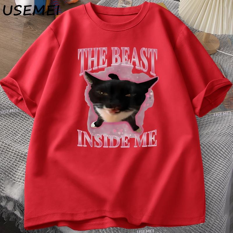 The Beast Inside Me Tshirts for Unisex Women Cute Silly Cat Funny Humor T Shirt Cotton Short Sleeve Round Neck Tshirt Unisexs Clothes S
The Beast Inside Me Tshirts for Unisex Women Cute Silly Cat Funny Humor T Shirt Cotton Short Sleeve Round Neck Tshirt Unisexs Clothes S
