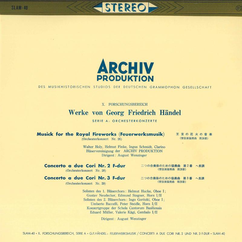 LP Record AUGUST WENZINGER, BLASERVEREINIGUNG - Handel: Music for the Royal Firewor SLAM40 ARCHIV PRODUKTI Japan Classical Used
LP Record AUGUST WENZINGER, BLASERVEREINIGUNG - Handel: Music for the Royal Firewor SLAM40 ARCHIV PRODUKTI Japan Classical Used