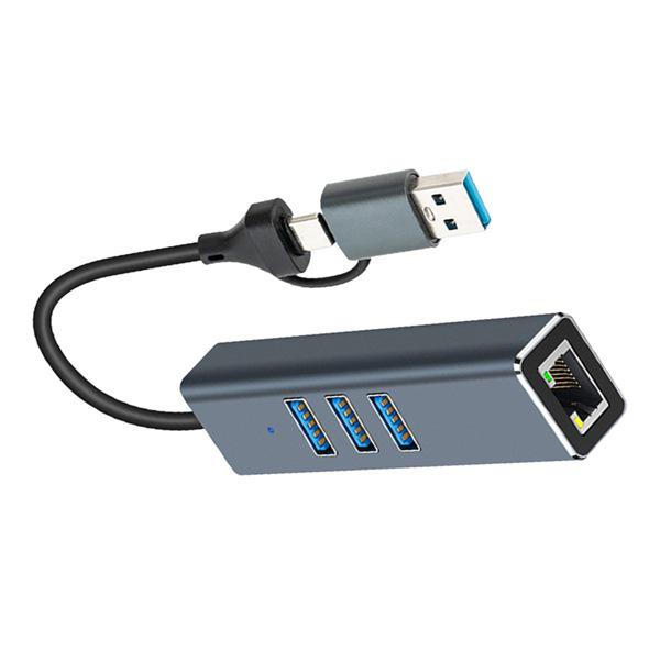 1pc Aluminum Alloy USB/USB-C 1Gbps Hub Dock, Color: As Shown Other
1pc Aluminum Alloy USB/USB-C 1Gbps Hub Dock, Color: As Shown Other
