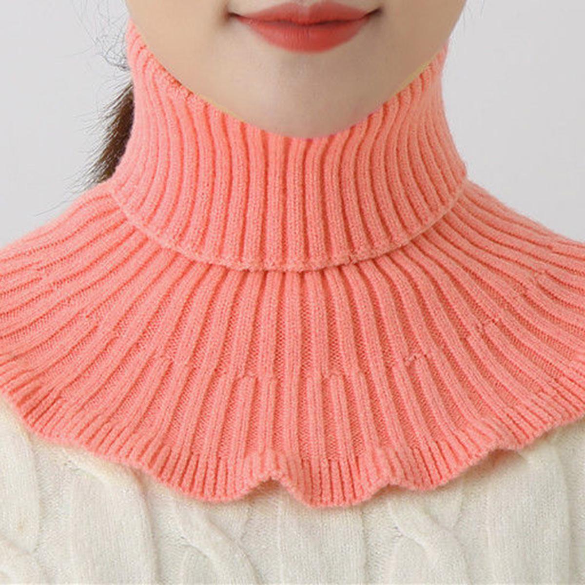 Fashionable knitted false neck scarf elegant ruffle edge design soft thick and warm for women Fake Collar Detachable Scarf
Fashionable knitted false neck scarf elegant ruffle edge design soft thick and warm for women Fake Collar Detachable Scarf