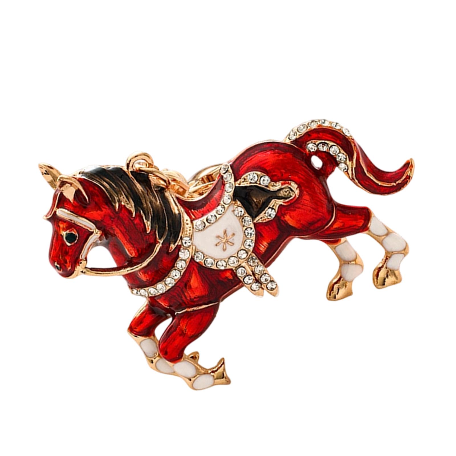 Chinese Culture Inspired Zodiacs Horse Keychain Adorned with Sparkling Rhinestones Made of Premium Alloy Metal for Those Born in Horse Year красный
Chinese Culture Inspired Zodiacs Horse Keychain Adorned with Sparkling Rhinestones Made of Premium Alloy Metal for Those Born in Horse Year красный