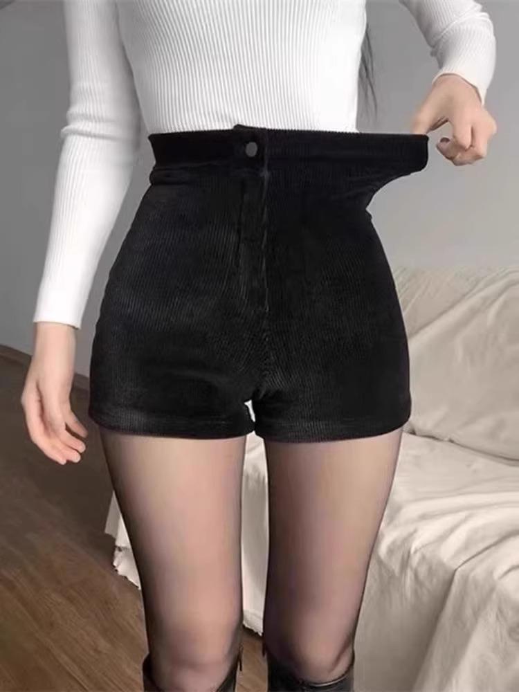 Женские вельветовые шорты с высокой талией Осень/Зима 2023: Приталенные, прямые, модные расклешенные брюки в корейском стиле. L чёрный
Женские вельветовые шорты с высокой талией Осень/Зима 2023: Приталенные, прямые, модные расклешенные брюки в корейском стиле. L чёрный