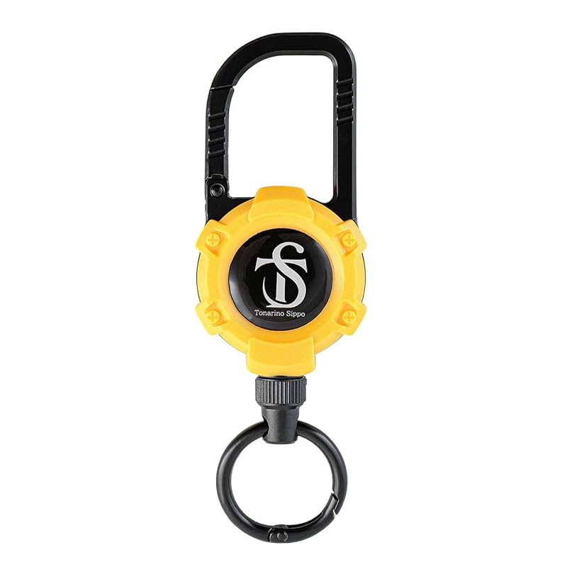 Tonarino Sippo reel keychain Equipped with strong magnet key reel metal carabiner (yellow)
Tonarino Sippo reel keychain Equipped with strong magnet key reel metal carabiner (yellow)