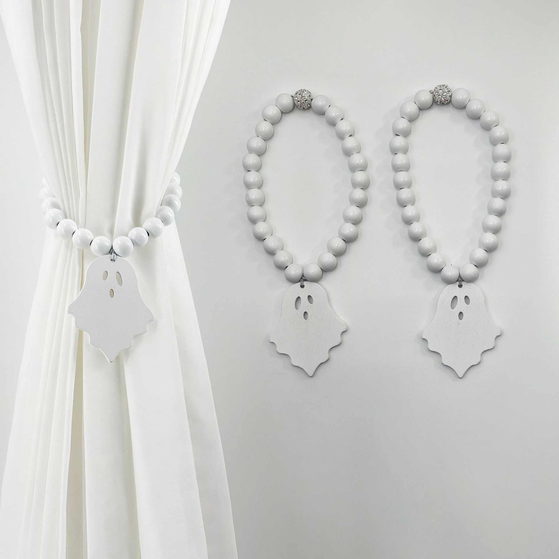 Хэллоуинские подхваты для штор, Деревянные бусины, Креативная пеньковая веревка
Хэллоуинские подхваты для штор, Деревянные бусины, Креативная пеньковая веревка