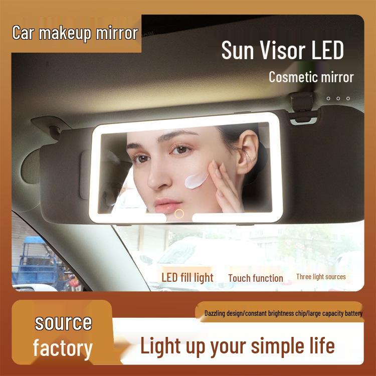 LED Sun Visor Vanity Mirror with Shatterproof HD Lighting Black Edge High Definition Elegant Black
LED Sun Visor Vanity Mirror with Shatterproof HD Lighting Black Edge High Definition Elegant Black